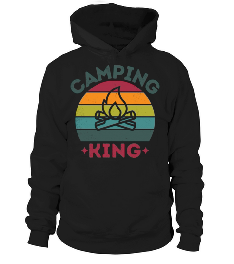 Camping king vintage retro dark Hoodie Unisex