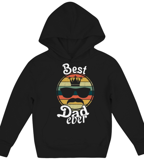 Best Dad Papa Retro Vintage Fathers Day Kids Hoodie