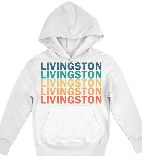 Livingston Name T Shirt - Livingston Vintage Retro Kids Hoodie