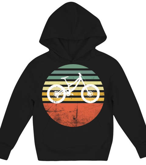 Mountainbike MTB wh distressed Vintage Retrodesign Kids Hoodie