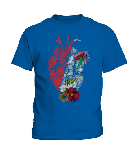 Anatomical Heart And Flowers Kids T-Shirt