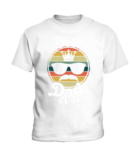 Best Dad Papa Retro Vintage Fathers Day Kids T-Shirt