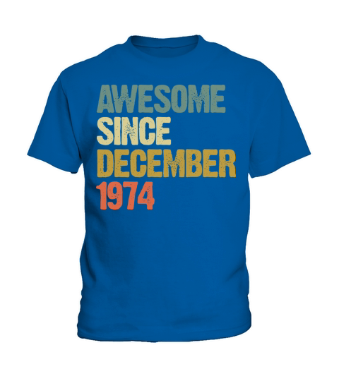 Groovy Awesome Since December 1974 Vintage Gift Kids T-Shirt