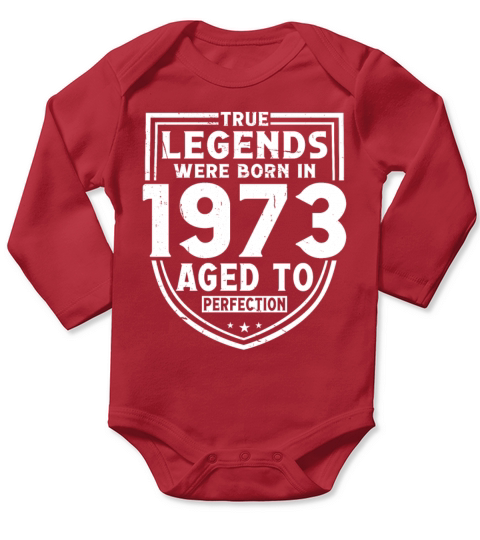 50th birthday vintage 1973 true legends Long Sleeve Baby One-Piece