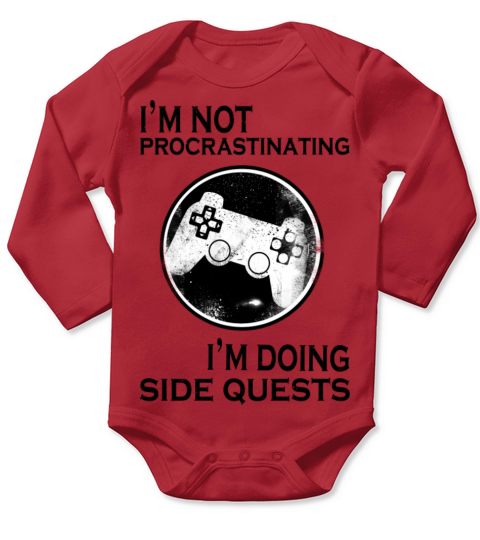 Im Not Procrastinating Im Doing Side Quests Long Sleeve Baby One-Piece