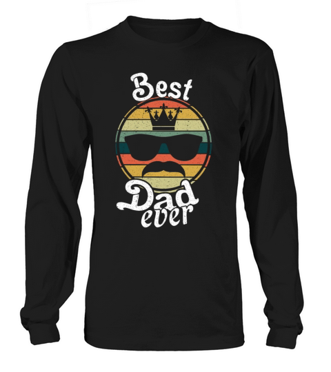 Best Dad Papa Retro Vintage Fathers Day Long sleeved Unisex