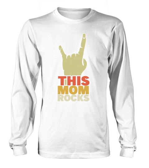 This Mom Rocks Retro Vintage Happy Mothers Day Long sleeved Unisex