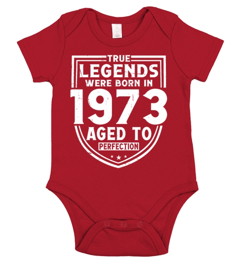 50th birthday vintage 1973 true legends Short Sleeve Baby One-Piece