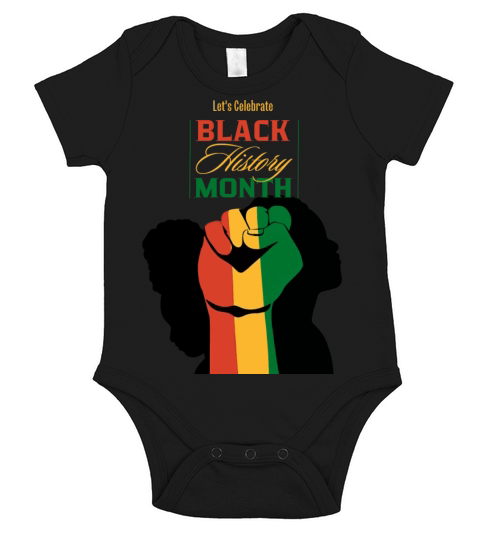 happy balck history month tee Short Sleeve Baby One-Piece