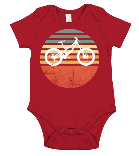 Mountainbike MTB wh distressed Vintage Retrodesign Short Sleeve Baby One-Piece