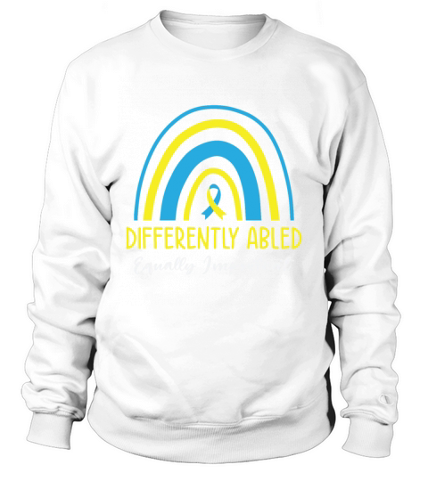 World Down Syndrome Day Awareness Autism Ribbon Sweatshirt Unisex