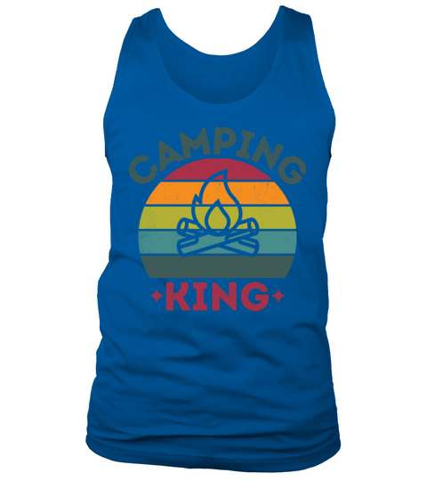 Camping king vintage retro dark Tank Top Unisex