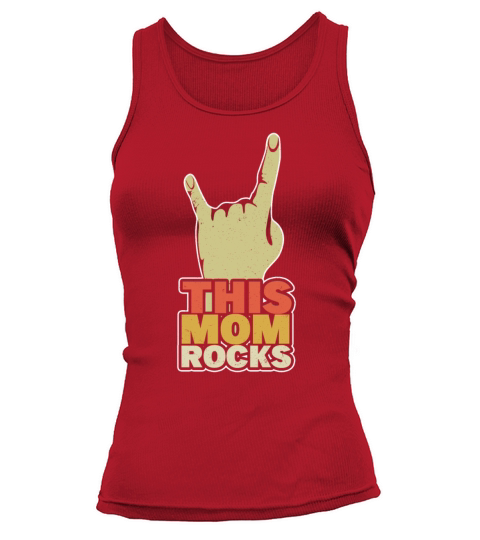 This Mom Rocks Retro Vintage Happy Mothers Day Tank top Woman