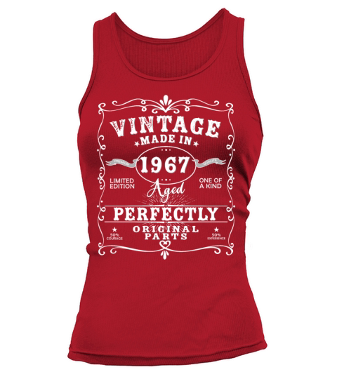 Vintage Made In 1967 Birthday Limited Edition Tank top Woman