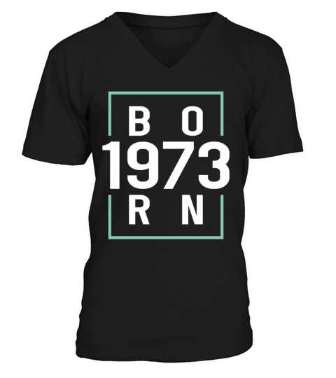50th birthday vintage 1973 born 1973 V-Neck T-shirt