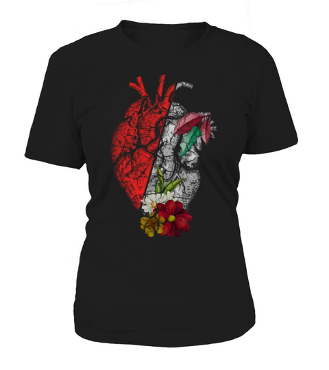 Anatomical Heart And Flowers Women's T-Shirt