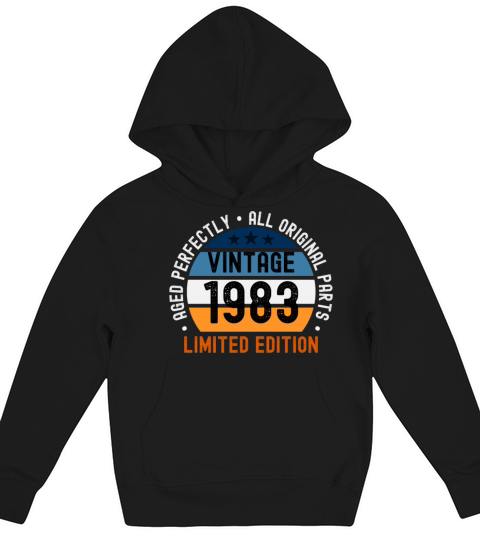40th Birthday Vintage 1983 Kids Hoodie
