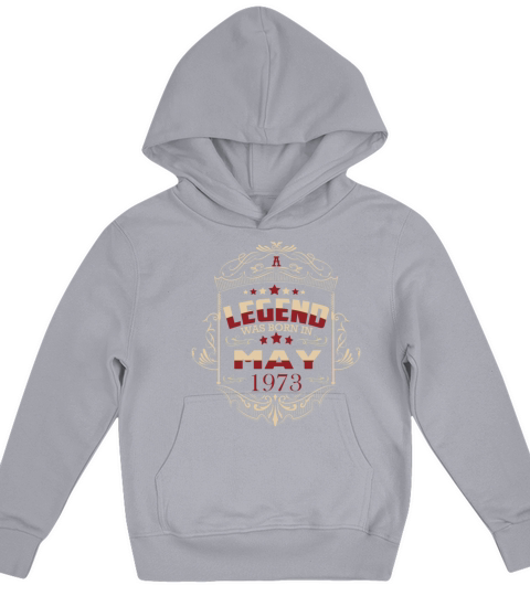 50th Birthday May 1973 Vintage Ornaments Kids Hoodie