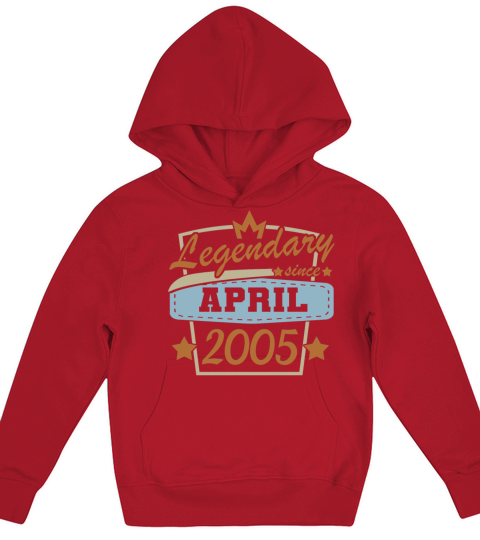 April 2005 18th Birthday Vintage Design Kids Hoodie