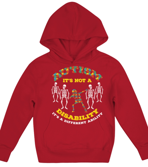 Different Ability Puzzle Colorful Autism Awareness Kids Hoodie