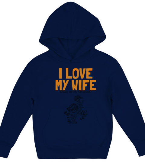 I Love My Wife Lacrosse Lax Legend Fan Mom Goalie Kids Hoodie