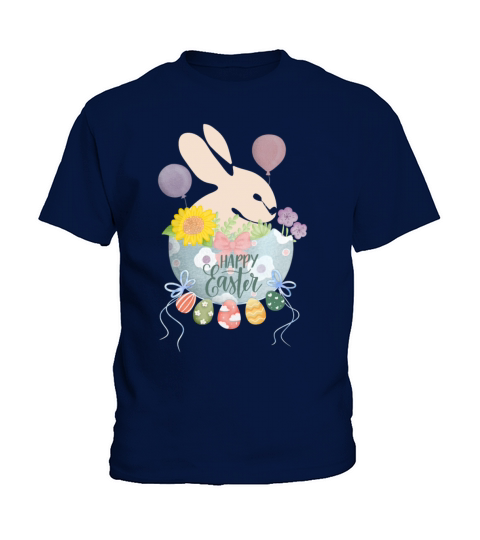 Happy Easter with vintage pastel cute abstract bu Kids T-Shirt