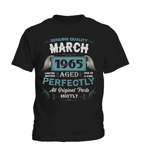 March 1965 Vintage Birthday Present Kids T-Shirt