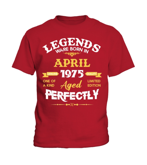Vintage Aged To Perfection April 1975 Kids T-Shirt