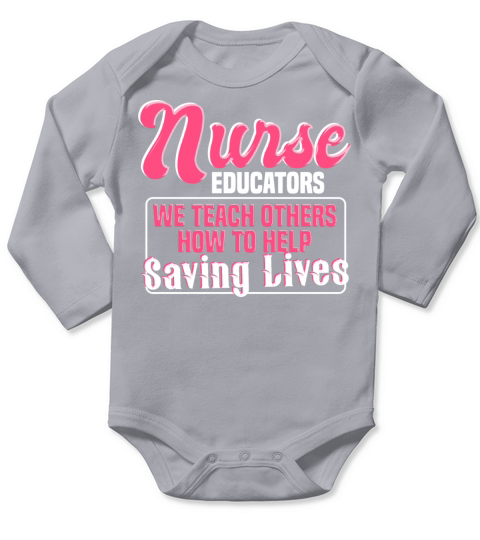 CNE - We teach others how to help saving lives Long Sleeve Baby One-Piece