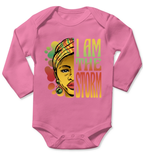 I am the storm Black History Month Long Sleeve Baby One-Piece