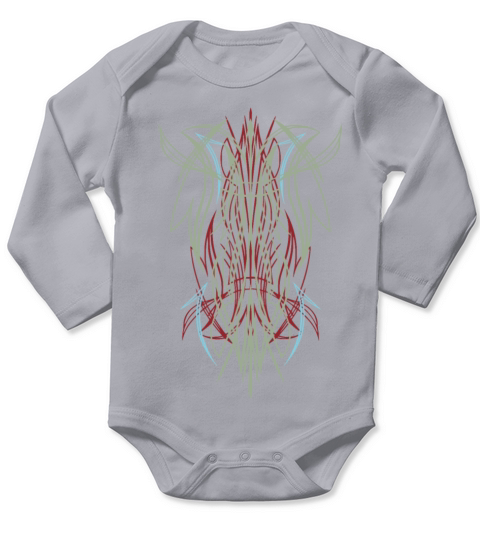 Pinstriping - Vintage Retro - Pinstrip Long Sleeve Baby One-Piece