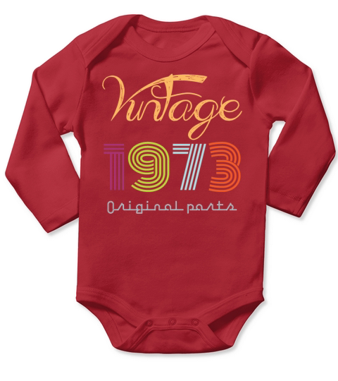 vintage 1973 t-shirt ladies Long Sleeve Baby One-Piece
