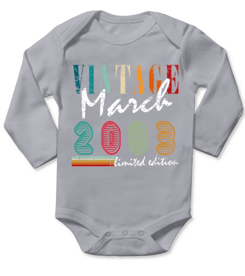 Vintage 2003 born vintage birthday gift Long Sleeve Baby One-Piece