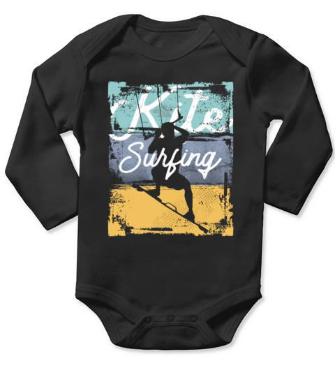Vintage Kitesurfing Extreme Sport Long Sleeve Baby One-Piece