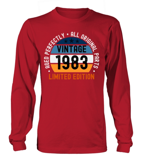 40th Birthday Vintage 1983 Long sleeved Unisex