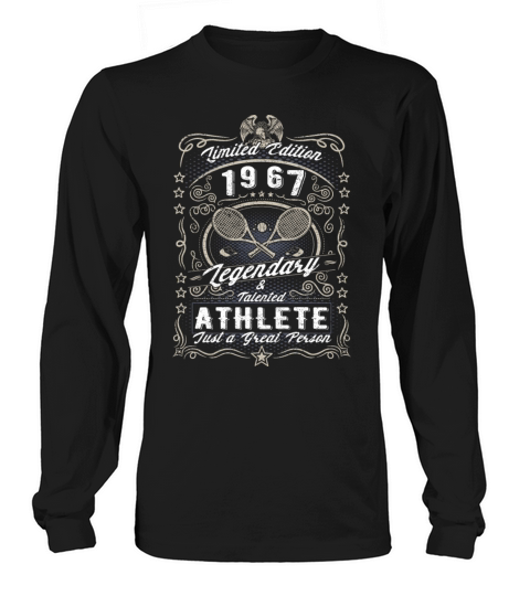 Vintage 1967 Tennis Birthday Gift Sport Hobby Long sleeved Unisex