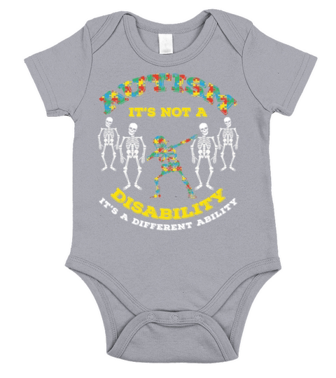 Different Ability Puzzle Colorful Autism Awareness Short Sleeve Baby One-Piece