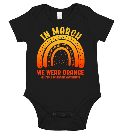 In March We Wear Orange Short Sleeve Baby One-Piece