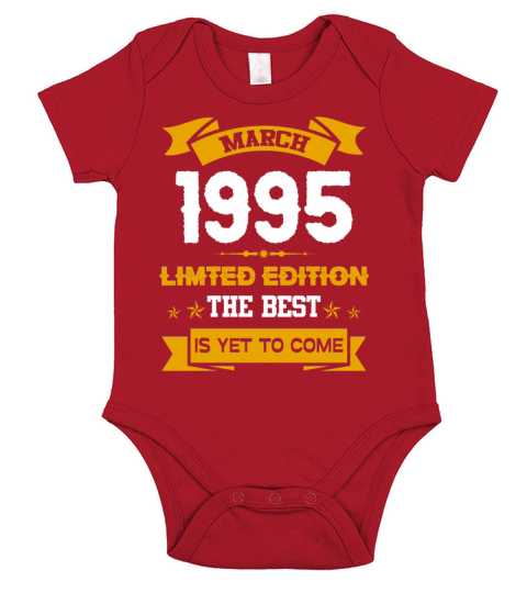March 1995 Birthday Surprise Short Sleeve Baby One-Piece