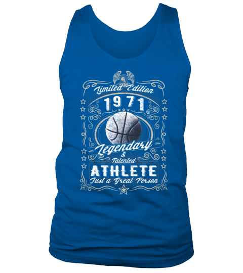 Vintage 1971 Basketball Birthday Gift Sport Hobby Tank Top Unisex