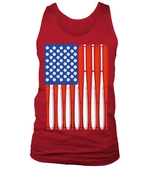 Vintage Baseball Bat American Us Flag Gift Tank Top Unisex