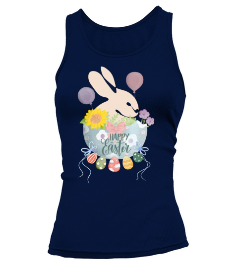 Happy Easter with vintage pastel cute abstract bu Tank top Woman