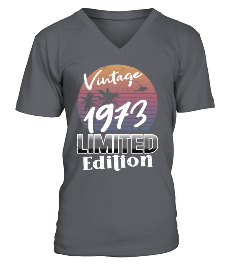 50th birthday vintage 1973 born in 1973 V-Neck T-shirt