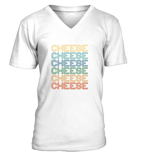 Cheese Retro Vintage V-Neck T-shirt
