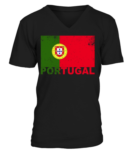 Portugal Flag Vintage Portuguese Nationality Roots V-Neck T-shirt
