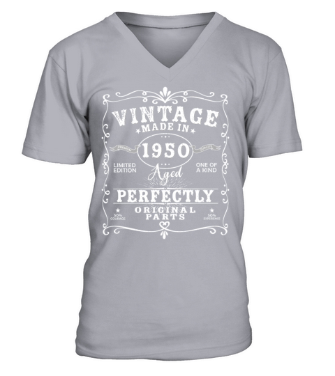 Vintage Made In 1950 Birthday Limited Edition V-Neck T-shirt