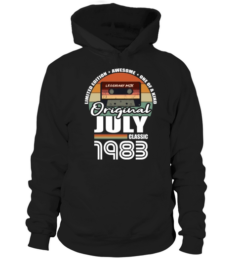 40th birthday july 1983 original 1983 Hoodie Unisex