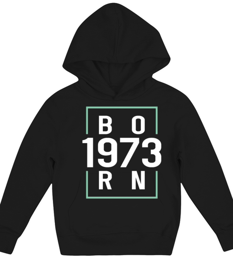 50th birthday vintage 1973 born 1973 Kids Hoodie