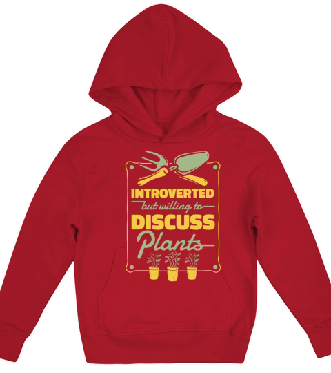 Introverted But Willing To Discuss Plants Ideas Kids Hoodie