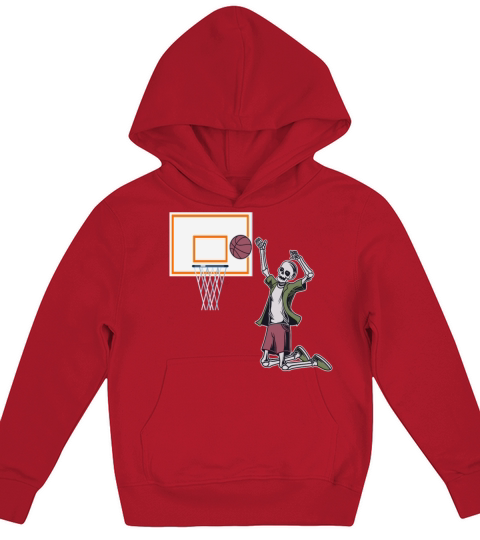 Vintage Skeleton Basketball Player Hoop T Shirt Kids Hoodie
